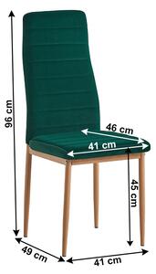 Jídelní židle Antigone NEW (smaragdová + dub). 1028855