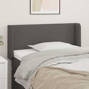 Čelo postele typu ušák šedá 83 x 16 x 78/88 cm umělá kůže 3118564