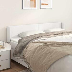 Čelo postele typu ušák bílá 203x16x78/88 cm umělá kůže 3118597