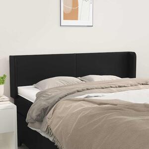 Čelo postele typu ušák černé 147x16x78/88 cm umělá kůže 3118578
