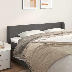 Čelo postele typu ušák šedá 203 x 16 x 78/88 cm umělá kůže 3118600