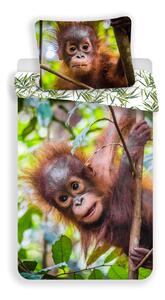 Jerry Fabrics Bavlněné povlečení 140x200 + 70x90 cm - Orangutan 02