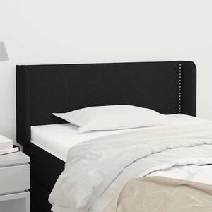 Čelo postele typu ušák černé 103 x 16 x 78/88 cm textil 3118620