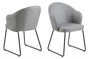 Židle Mitzie šedá, kov, barva: černá