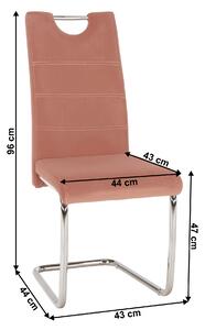 Jídelní židle Canary NEW (růžová + světlé šití). Vlastní profesionální přeprava až k Vám domů 1028863