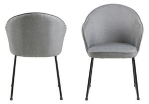 Židle Mitzie šedá, kov, barva: černá
