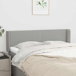 Čelo postele typu ušák světle šedé 147x16x78/88 cm textil 3118626