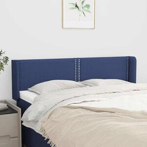 Čelo postele typu ušák modré 147 x 16 x 78/88 cm textil 3118632