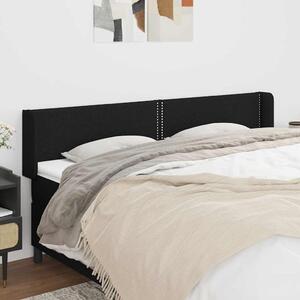 Čelo postele typu ušák černé 183x16x78/88 cm textil 3118644
