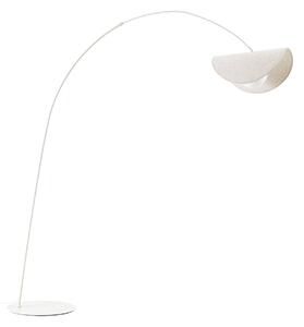 Stojací Lampa Lucande, Tamani, stmívatelné, Béžová, Obývací pokoj, Tkanina / Textil, Design