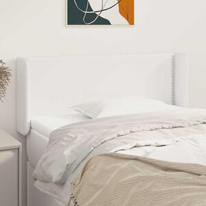 Čelo postele typu ušák bílá 103 x 16 x 78/88 cm umělá kůže 3118713