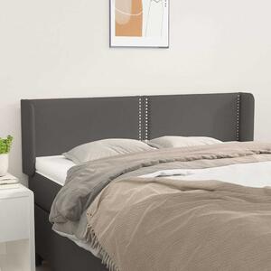 Čelo postele typu ušák šedá 147 x 16 x 78/88 cm umělá kůže 3118722