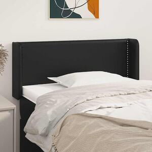 Čelo postele typu ušák černé 103 x 16 x 78/88 cm umělá kůže 3118712
