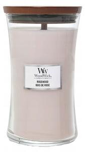 WoodWick vonná svíčka s dřevěným knotem velká Rosewood 609 g