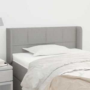 Čelo postele typu ušák světle šedé 83x16x78/88 cm textil 3118742