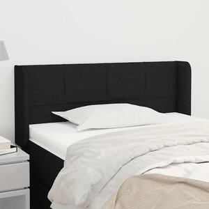 Čelo postele typu ušák černé 83 x 16 x 78/88 cm textil 3118744