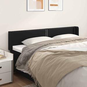Čelo postele typu ušák černé 203x16x78/88 cm umělá kůže 3118736