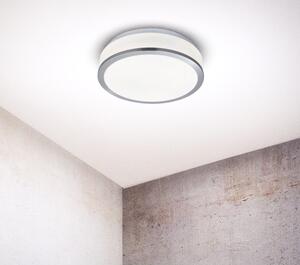 Searchlight 7039-28CC Koupelnové stropní svítidlo BENT IP44 CHROM, opálové sklo