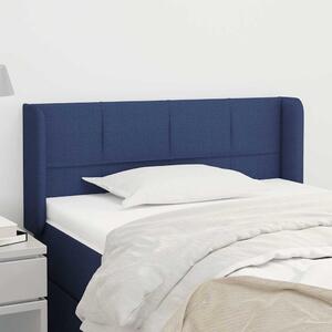 Čelo postele typu ušák modré 83 x 16 x 78/88 cm textil 3118748
