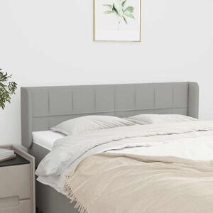 Čelo postele typu ušák světle šedé 147x16x78/88 cm textil 3118766