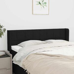 Čelo postele typu ušák černé 147x16x78/88 cm textil 3118768