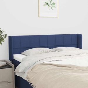 Čelo postele typu ušák modré 147 x 16 x 78/88 cm textil 3118772
