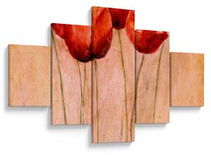 Obraz - Červené tulipány (125x70 cm)