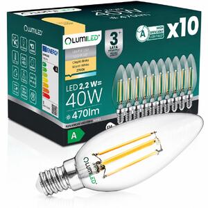 LED žárovka Lumiled E14 2,2 W 470 lm 2700 K 10 ks svíčka