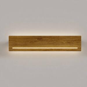 Elobra LED nástěnné světlo Mexico, šířka 20 cm, dub, dřevo, Světlé dřevo, Obývací pokoj / jídelna, Dřevo