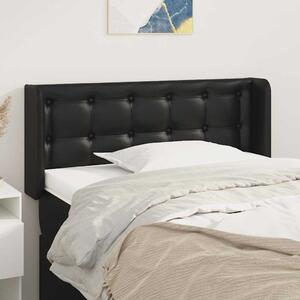 Čelo postele typu ušák černé 83 x 16 x 78/88 cm umělá kůže 3118840