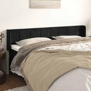 Čelo postele typu ušák černé 183x16x78/88 cm samet 3118830