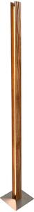 Elobra LED stojací lampa Atacama, dub/matný nikl, výška 150 cm, dřevo, stmívatelný, Světlé dřevo, Obývací pokoj / jídelna, Dřevo