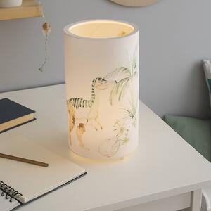 Elobra LED stolní lampa Jurassic, bílá/barevná, výška 25 cm, stmívatelný, Dětský pokoj, Plast