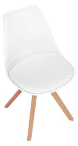 Otočná židle Dolena (bílá ekokůže). 1028907