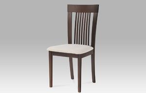 Jídelní židle BC-3940 WAL - Ořech, potah krémový