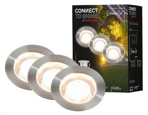 BRILONER CONNECT TO SHINE prodlužovací sada Kebony 3ks LED zapuštěných svítidel do země, IP67 3913032
