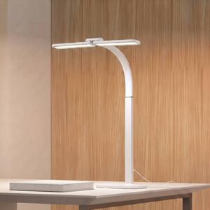 Arcchio LED stolní lampa Fynnon, bílá, stmívatelné, stmívatelný, Bílá / opál, Pracovna / kancelář, kov, Moderní