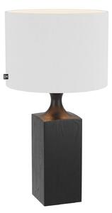 By Rydéns Stolní lampa Woody od Rydens, výška 56 cm, černá/bílá, dřevo, Černá, Obývací pokoj / jídelna, Dřevo