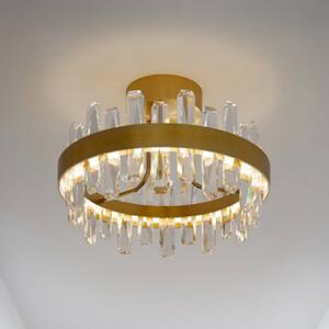 By Rydéns LED stropní svítidlo Triumph od Rydens, mosaz, čiré, Ø 50 cm, stmívatelný, Mosaz / zlato, Obývací pokoj / jídelna, Sklo, Moderní