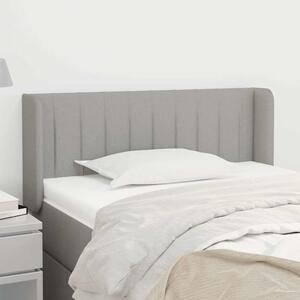 Čelo postele typu ušák světle šedé 83x16x78/88 cm textil 3118980