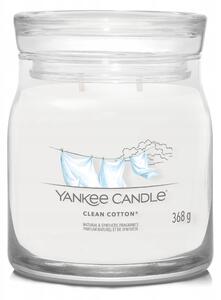 YANKEE CANDLE SIGNATURE VONNÁ SVÍČKA SOJOVÁ Clean Cotton STŘEDNÍ 368g
