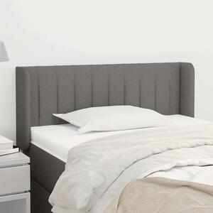 Čelo postele typu ušák tmavě šedé 83x16x78/88 cm textil 3118981