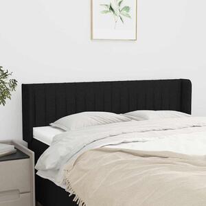 Čelo postele typu ušák černé 147x16x78/88 cm textil 3119006