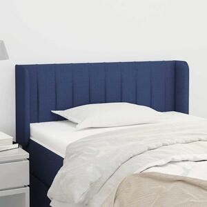 Čelo postele typu ušák modré 83 x 16 x 78/88 cm textil 3118986