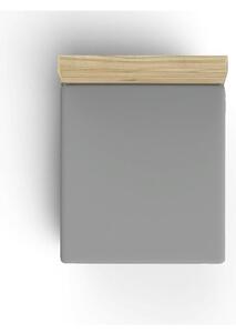 Tmavě šedé napínací bavlněné prostěradlo 140x200 cm – Mijolnir