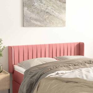 Čelo postele typu ušák růžová 147x16x78/88 cm samet 3119059