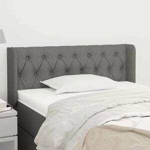Čelo postele typu ušák tmavě šedé 103x16x78/88 cm textil 3119095
