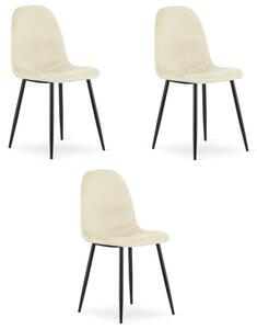 Set tří jídelních židlí COMO béžový (3 ks)