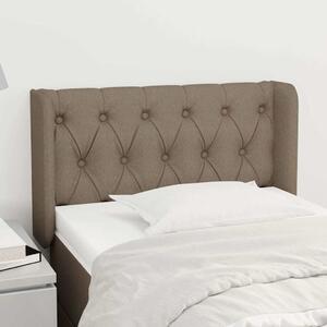 Čelo postele typu ušák taupe 83 x 16 x 78/88 cm textil 3119082