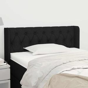 Čelo postele typu ušák černé 93x16x78/88 cm textil 3119088